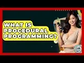 What Is Procedural Programming - Learn As An Adult