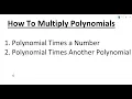 Multiplying Polynomials in 6 minutes