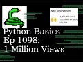 Python Basics Tutorial 1 Million Views