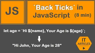 Template Strings in JavaScript in 8 min IT Articles