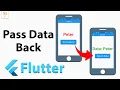 Flutter Tutorial - Pass Data Back To Previous Screen