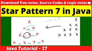 Star Pattern 7 - Program with best Logic explanation in Java by Code Spark
