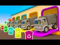 Lagu Collect trash with the colorful garbage trucks in the city. New mission for Helper cars!