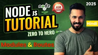 Node JS Tutorial in Hindi Modules and Routes how to make custom modules in node js