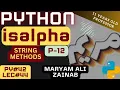 Python String Method isalpha PY LEC
