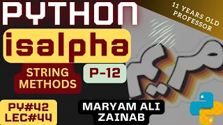 Python String Method isalpha PY LEC