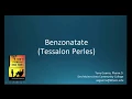 CC How to Pronounce benzonatate Tessalon Perles Backbuilding Pharmacology