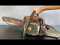Full Restore old STIHL 038AV chainsaw broken Restoration STIHL chain saw rusty repair restoring