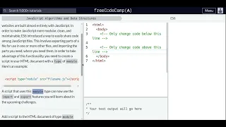 Lesson 20 ES6 Create a Module Script