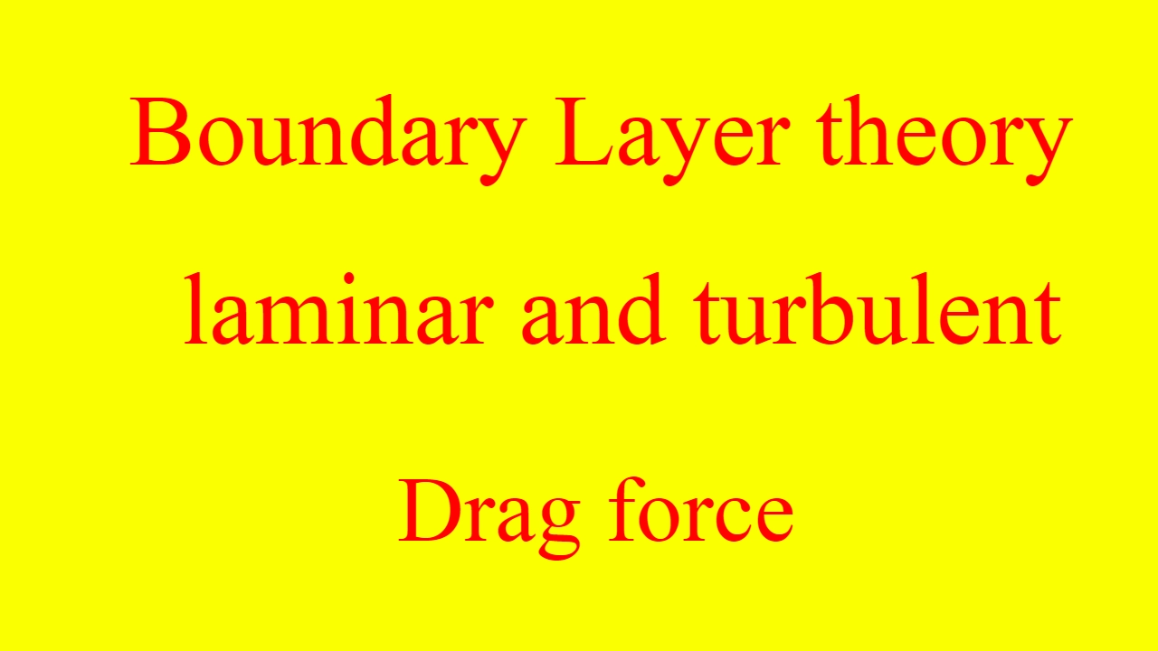 boundary layer theory | laminar boundary layer | turbulent boundary layer| boundary layer phenomenon