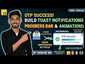 JavaScript Toast Notification Project OTP Success Popup with Progress Bar Animation