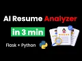 I Built a Real AI Resume Analyzer IN 3 Min Using Python Machine Learning