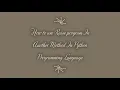 How to use Raise program In Another Method In Python Programming Language - MDP Versatile