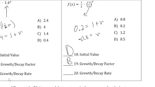 Algebra 1 Unit 9 Exam Review