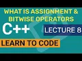 What is Assignment Operator and Bitwise Operator in C by ADNAN Shafi for beginners 2022