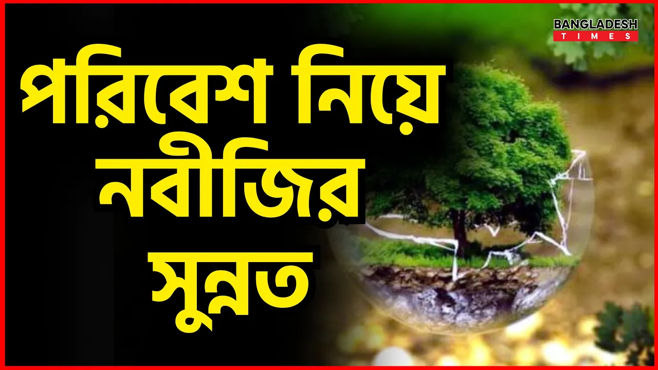 পরিবেশ নিয়ে নবীজির সুন্নত