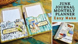 Junk Journal Monthly Planner Flip Through Collage Inspiration Easy Beginner Friendly Organizer