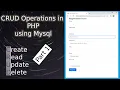 Simple CRUD - PHP using Mysql with Bootstrap