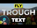 FLY TROUGH TEXT The Best 3D Text Animation in Davinci Resolve Fusion