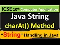 Java - String Handling charAt Method ICSE 10th Computer Application