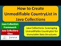 How to Create Unmodifiable CountryList in Java Collections Java Collection Framework