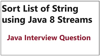 Sort list of string using java 8 streams