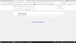Area of rectangle python Program Jupyter Notebook