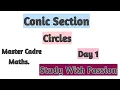 Conic Section Circle Master Cadre Maths Study With Passion