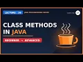 Java class methods in Hindi L-38 with example Accessing method with objects in java