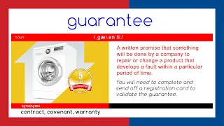 G U A R A N T E E - WORD OF THE DAY