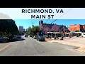 Richmond VA - Driving on Main St and Ellwood Ave