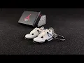 AJ Air Jordan 4 RetroWhite Cement 3d sneaker keychains with box wholesale mini shoe keyring