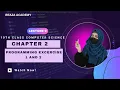 Programming Exercise 1 2 Chapter 2 class 10th computer science