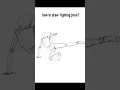 How to draw fighting pose