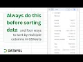 4 Ways to Sort Data in Google Sheets by Multiple Columns 2024