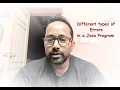 Errors in Java Rupesh Dey