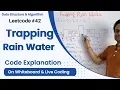 Trapping Rain Water Explanation on WhiteBoard Leetcode 42