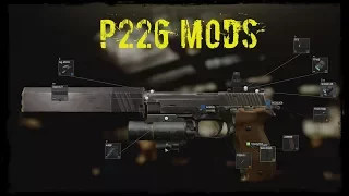 Escape From Tarkov - P226r modification tutorial Suppressor Sight Flashlight Barrel and Grip