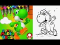 Coloring Yoshi Super Mario Bros coloring Pages