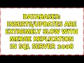 Databases are extremely slow with Merge Replication in SQL Server 2008