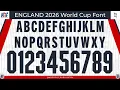 England 2026 World Cup Font TTF - Football Jersey Number Letter