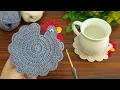 How to Make a Cute Chicken Coaster Easy Crochet Project How to Step by Step Instructions