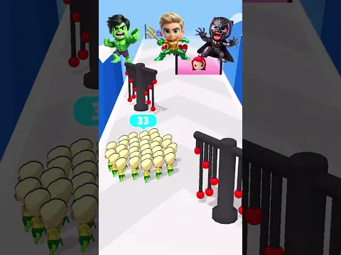 Insane Battle in Superhero's Run⁉️Epic Fails Gameplay🤯#shorts #gaming #youtubeshorts #games