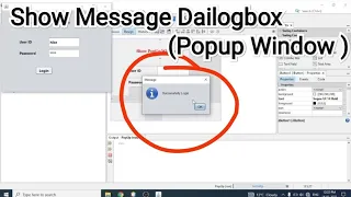 How to Show Message Dialog Box Popup in JAVA SWING GUI Program JOptionPane showMessageDialog