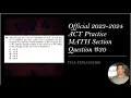 Official ACT Practice Exam Math Question FULL EXPLANATION