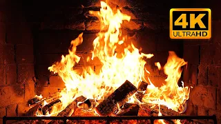 Cozy Fireplace 4K 12 HOURS Fireplace With Crackling Fire Sounds Fireplace Ambience 