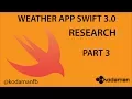 Weather App Swift 3 - Research