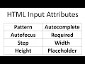 HTML Input Attributes HTML Form HTML5 Full Course Web Designing Full Course