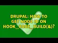 Drupal How to get node id on hook - page