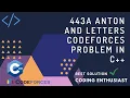 443A anton and letters codeforces problem in c codeforces for beginners codeforces solution